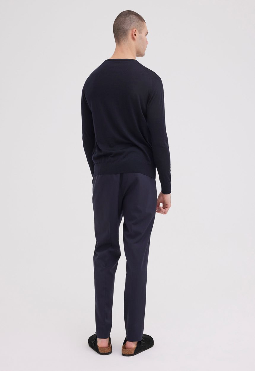 Jac + Jack Layton Merino Wool Sweater - Darkest Navy